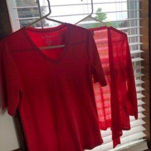 Chico's 2 pc tee and shell